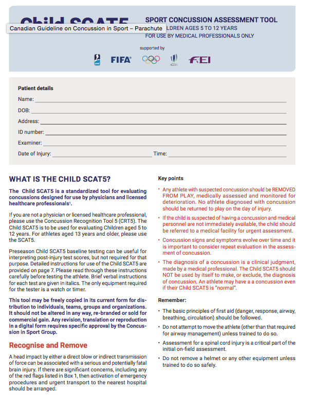 Concussion collection Parachute