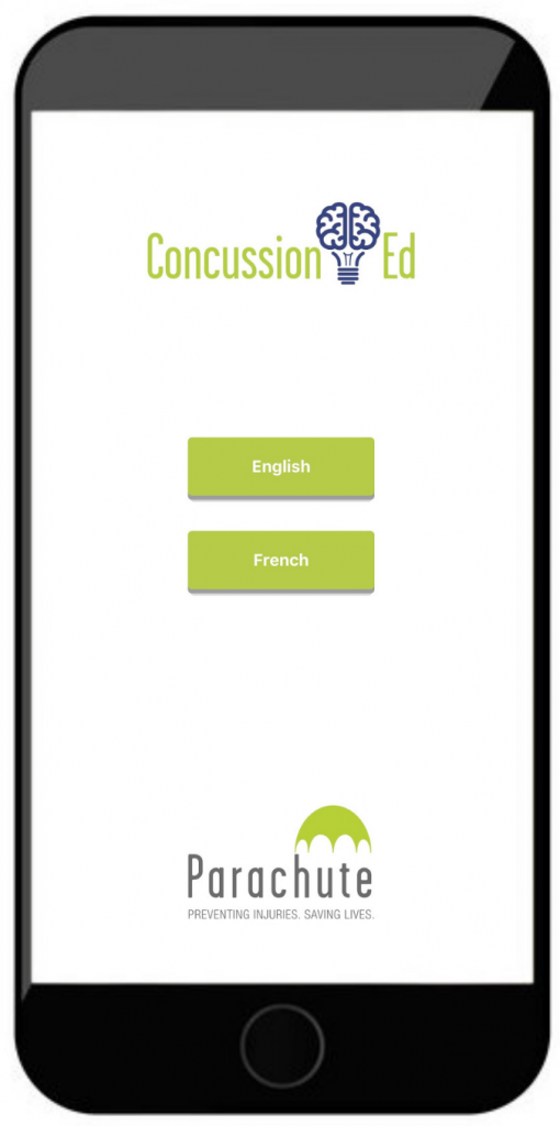 Concussion Ed App on mobile phone