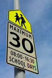 School zone sign - speed limit 30