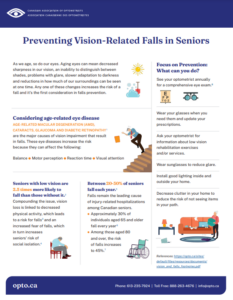 Falls Prevention Checklist, Falls Injury Tip Sheet, Seniors Health