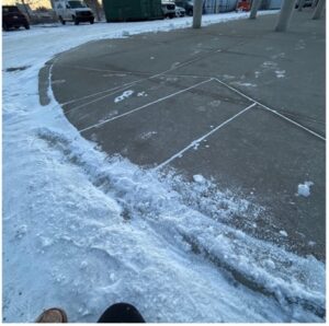 Photo of snowy road in Calgary, Alberta