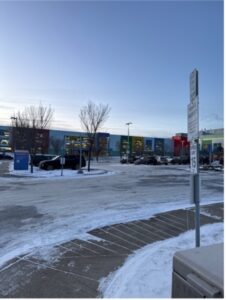 Photo of snowy road in Calgary, Alberta