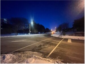 Photo of street in Scarborough, Ontario at night