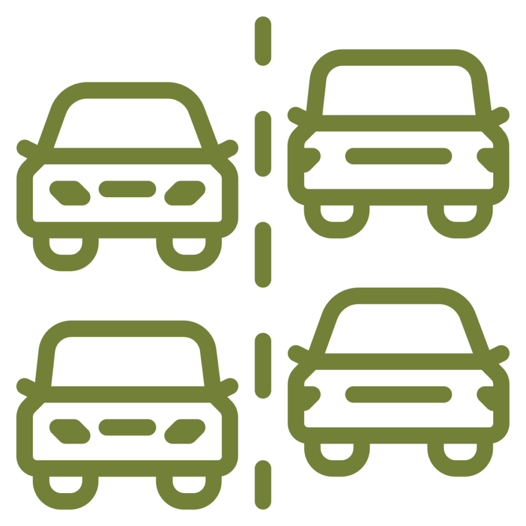 Icon of cars on a road