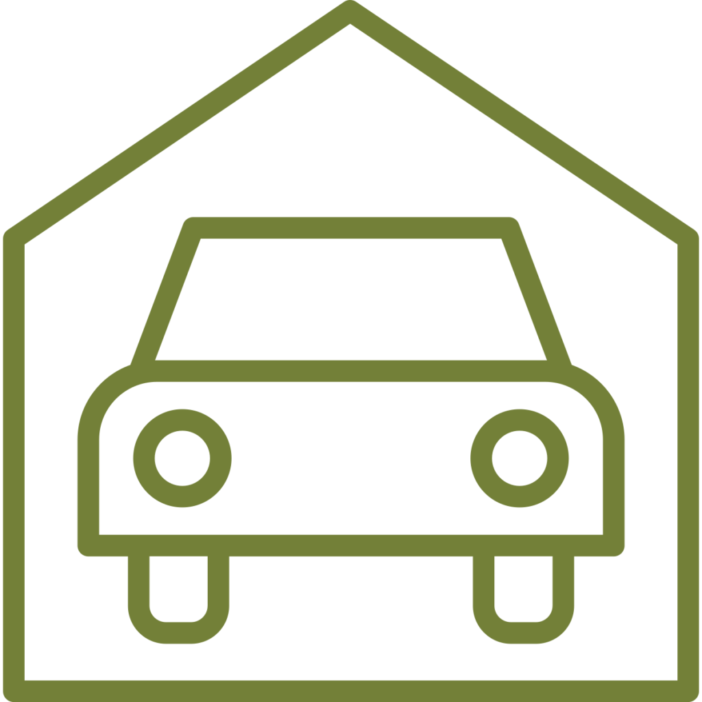 Icon of car in garage